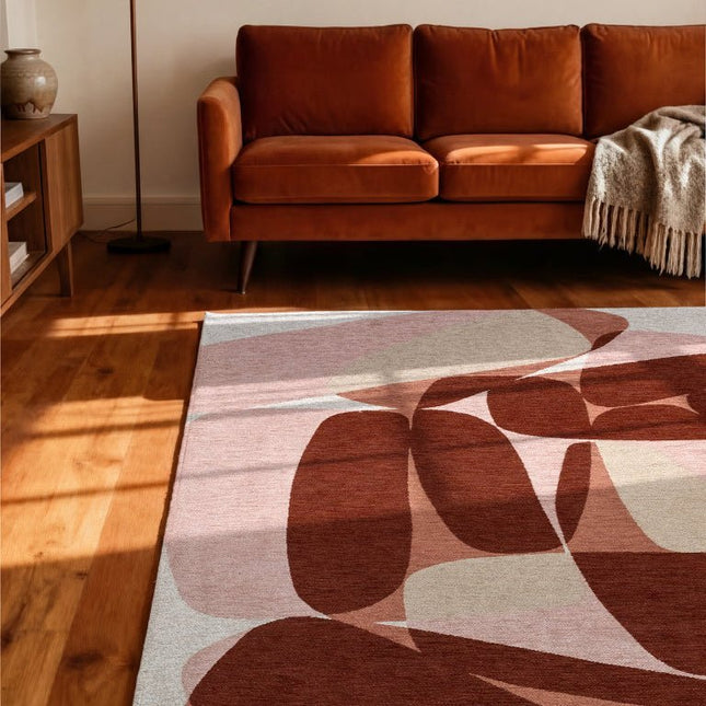 Moderne vloerkleden - Vloerkleed Stones Cherry Mocha 2088 - Louis De Poortere - Vloerkledenloods