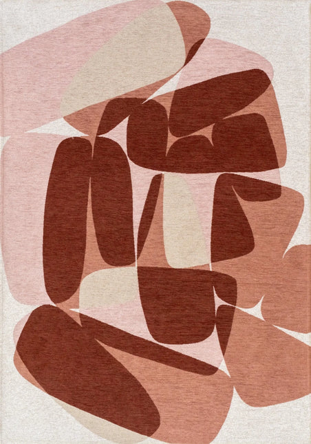 Moderne vloerkleden - Vloerkleed Stones Cherry Mocha 2088 - Louis De Poortere - Vloerkledenloods