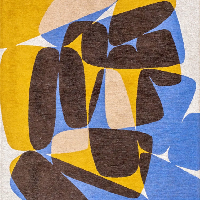 Moderne vloerkleden - Vloerkleed Stones Sunny Blue 2085 - Louis De Poortere - Vloerkledenloods