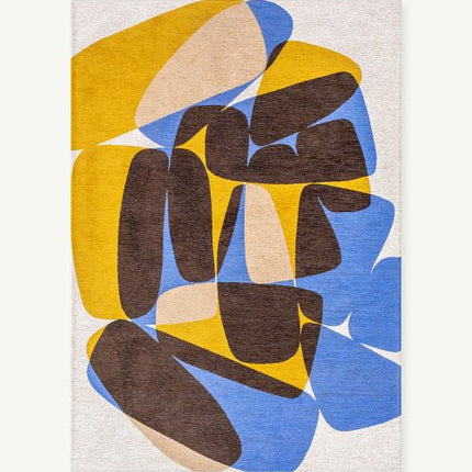 Moderne vloerkleden - Vloerkleed Stones Sunny Blue 2085 - Louis De Poortere - Vloerkledenloods