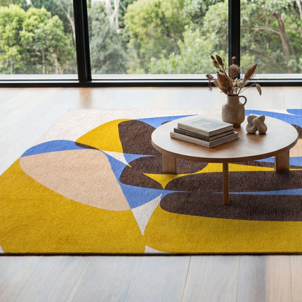 Moderne vloerkleden - Vloerkleed Stones Sunny Blue 2085 - Louis De Poortere - Vloerkledenloods