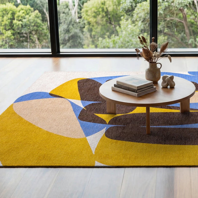Moderne vloerkleden - Vloerkleed Stones Sunny Blue 2085 - Louis De Poortere - Vloerkledenloods