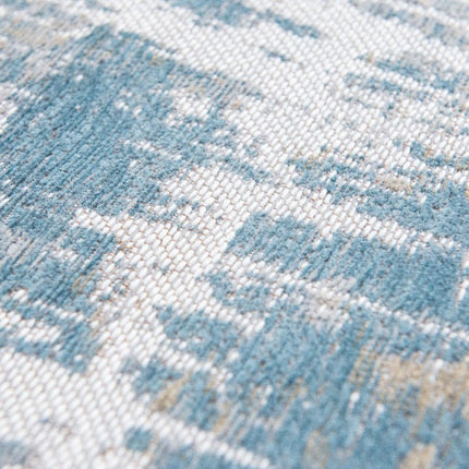 Moderne vloerkleden - Vloerkleed Streaks Long Island Blue 8718 - Louis De Poortere - Vloerkledenloods