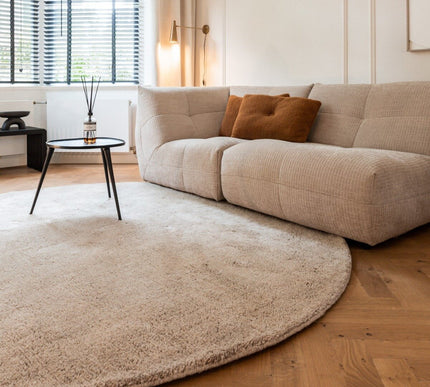 Rond Berber Vloerkleed Beige Nador