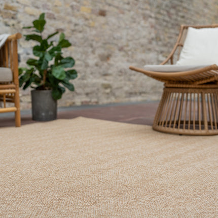 Jute buitenkleed Naturel Visgraat