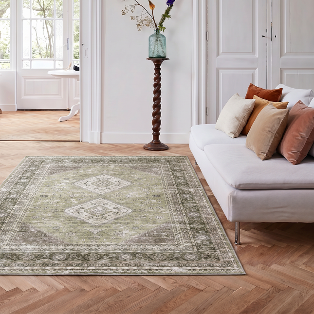 Vintage vloerkleed Nomad Groen
