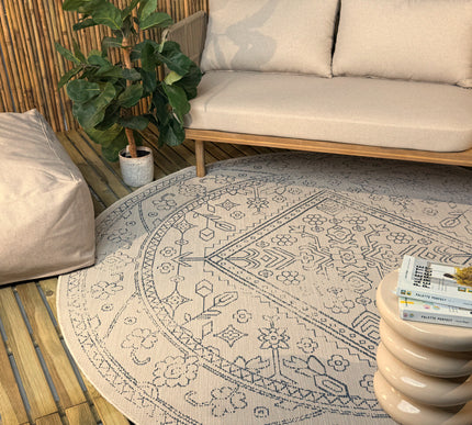 Rond buitenkleed Nova blauw - Interieur05