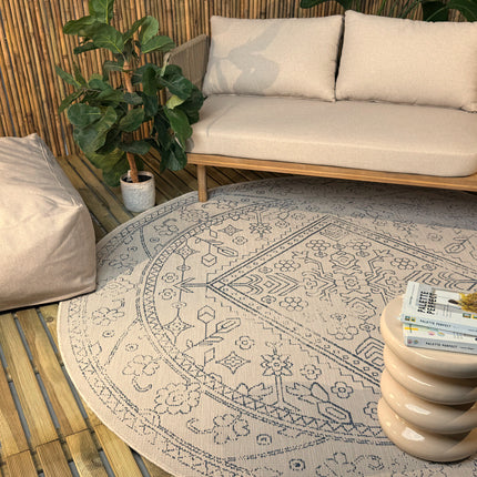 Rond buitenkleed Nova blauw - Interieur05