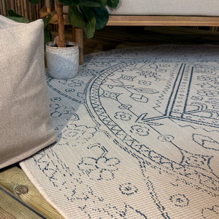 Rond buitenkleed Nova blauw - Interieur05