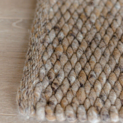 Wollen Vloerkleed Novara Bruin Gemeleerd Eva Interior