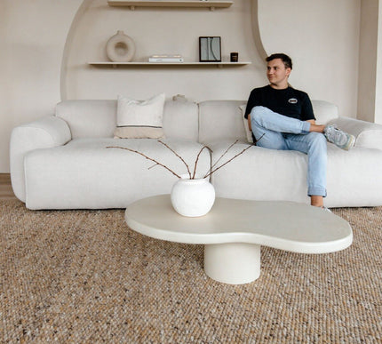 Wollen Vloerkleed Novara Bruin Gemeleerd Eva Interior
