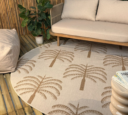 Rond buitenkleed Oase jute - Interieur05