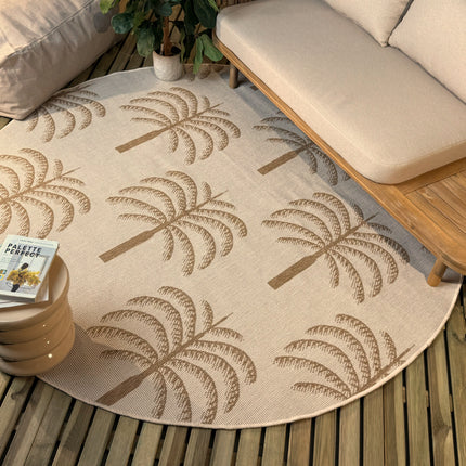 Rond buitenkleed Oase jute - Interieur05