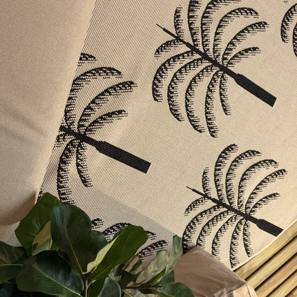 Rond buitenkleed Oase zwart/wit - Interieur05