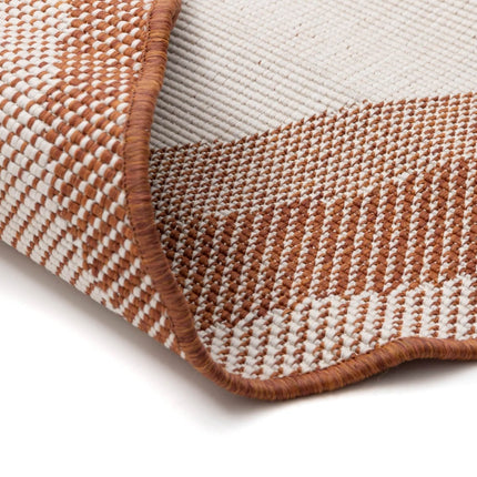 Organisch gevormd buitenkleed Loop Stone Roest - Vloerkledenloods