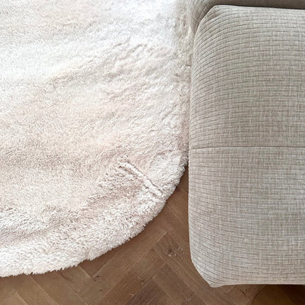 Organisch hoogpolig vloerkleed Odelia beige/wit - Interieur05 - Vloerkledenloods