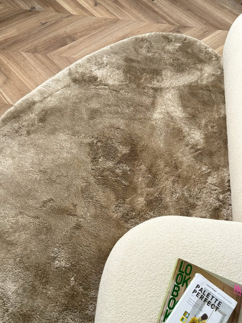 Organisch hoogpolig vloerkleed Odelia bruin/taupe - Interieur05 - Vloerkledenloods