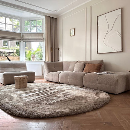 Organisch hoogpolig vloerkleed Odelia stone - Interieur05 - Vloerkledenloods