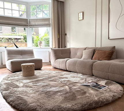 Organisch hoogpolig vloerkleed Odelia stone - Interieur05 - Vloerkledenloods