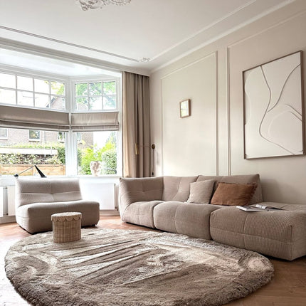 Organisch hoogpolig vloerkleed Odelia stone - Interieur05 - Vloerkledenloods