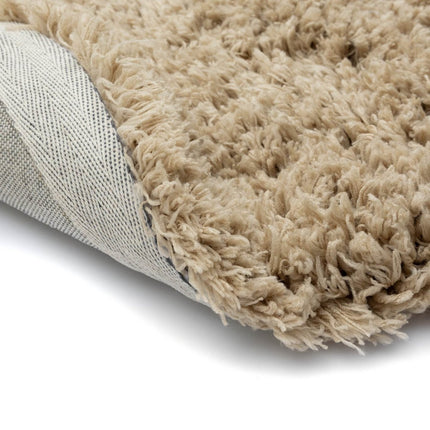 Organisch Hoogpolig Vloerkleed Pilo Beige Polyester Interieur05 - Vloerkledenloods