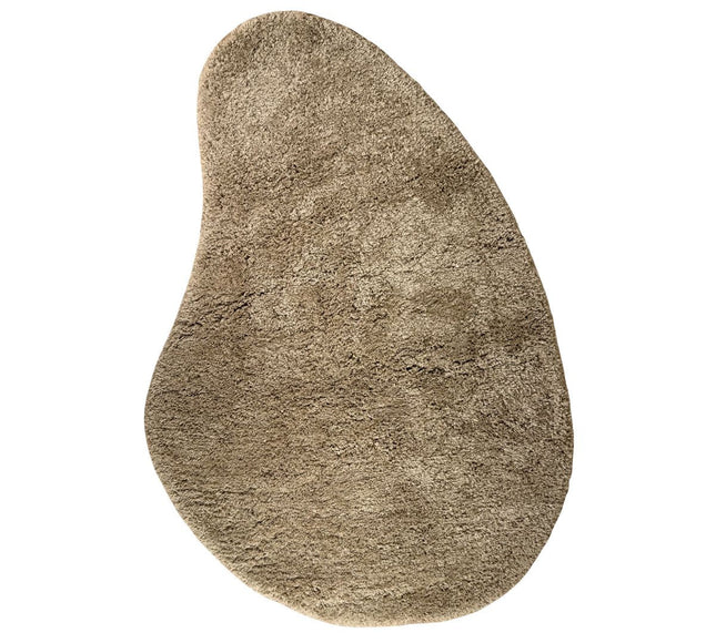 Organisch hoogpolig vloerkleed Pilo taupe polyester Interieur05 - Vloerkledenloods