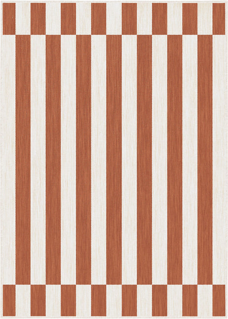 Buitenkleed Metro Stripe Roest/Wit - Interieur05