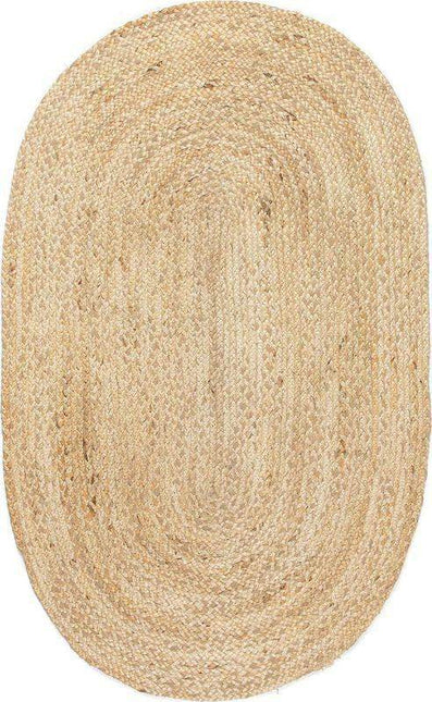 Ovaal vloerkleed Jute Naturel - Vloerkledenloods