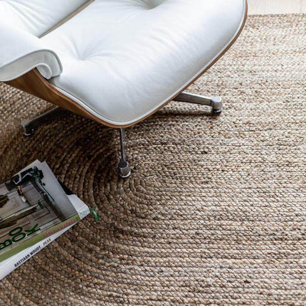 Ovaal vloerkleed Jute Naturel - Vloerkledenloods