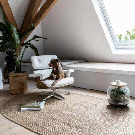Ovaal vloerkleed Jute Naturel - Vloerkledenloods