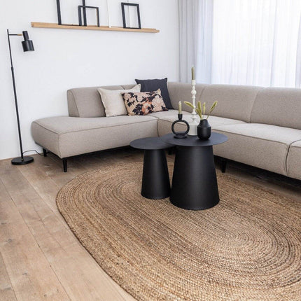 Ovaal vloerkleed Jute Naturel - Vloerkledenloods