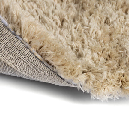 Rond Hoogpolig Vloerkleed Pilo Beige Polyester Interieur05