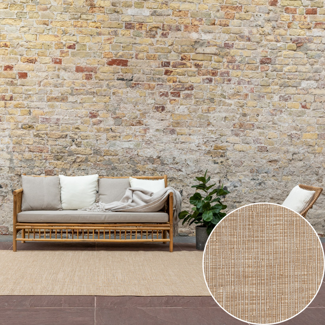 Jute buitenkleed Naturel Plain