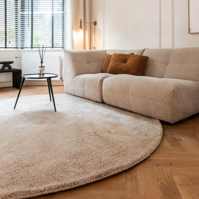 Rond Berber Vloerkleed Beige Nador - Vloerkledenloods