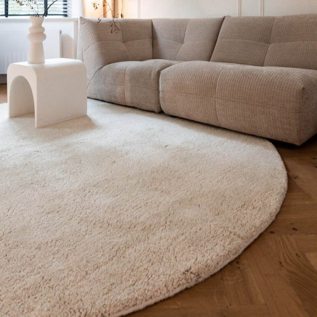 Rond Berber Vloerkleed Ivoor wit Nador - Vloerkledenloods