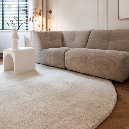 Rond Berber Vloerkleed Ivoor wit Nador - Vloerkledenloods