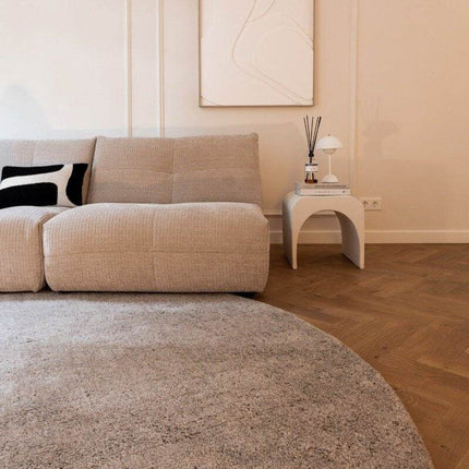Rond Berber Vloerkleed Zand Nador - Vloerkledenloods