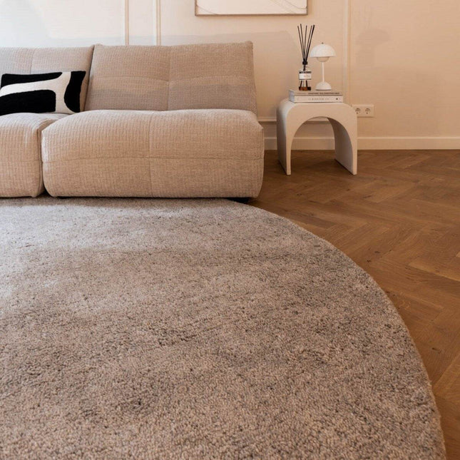 Rond Berber Vloerkleed Zand Nador - Vloerkledenloods