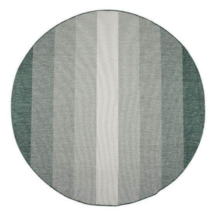 Rond Buiten vloerkleed Boa - Groen/Wit - dubbelzijdig - EVA Interior - Vloerkledenloods