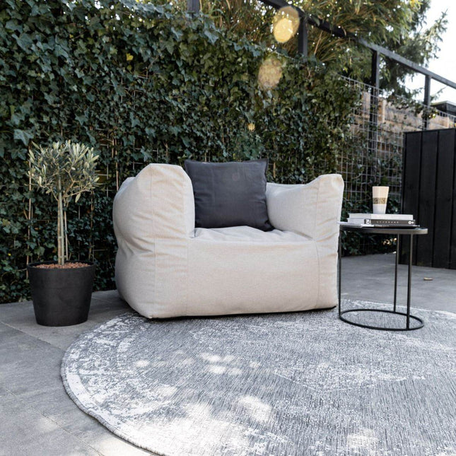 Rond Buiten vloerkleed sage - Grijs - dubbelzijdig - EVA Interior - Vloerkledenloods