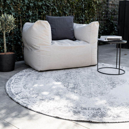 Rond Buiten vloerkleed sage - Grijs - dubbelzijdig - EVA Interior - Vloerkledenloods