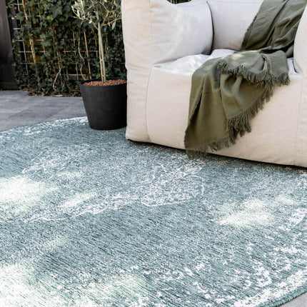 Rond Buiten vloerkleed sage - Groen - dubbelzijdig - EVA Interior - Vloerkledenloods