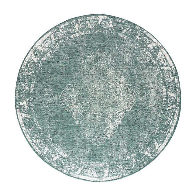 Rond Buiten vloerkleed sage - Groen - dubbelzijdig - EVA Interior - Vloerkledenloods