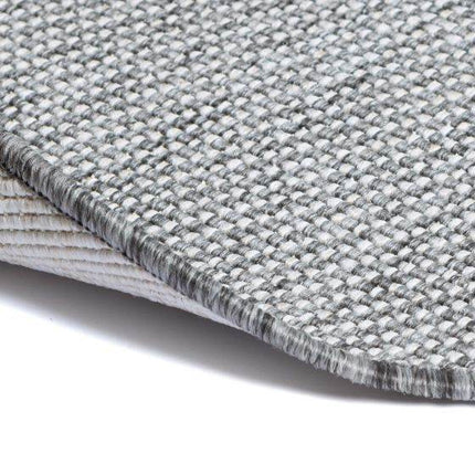 Rond Buitenkleed Boa - Grijs/Wit - Dubbelzijdig - EVA Interior - Vloerkledenloods