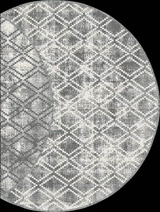 Rond Buitenkleed Frost - Grijs/wit - dubbelzijdig - EVA Interior - Vloerkledenloods