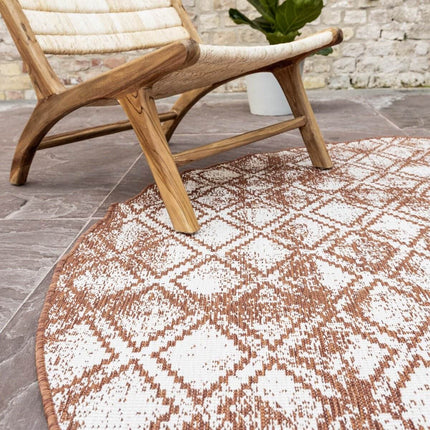 Rond Buitenkleed Frost - Roest - dubbelzijdig - EVA Interior - Vloerkledenloods