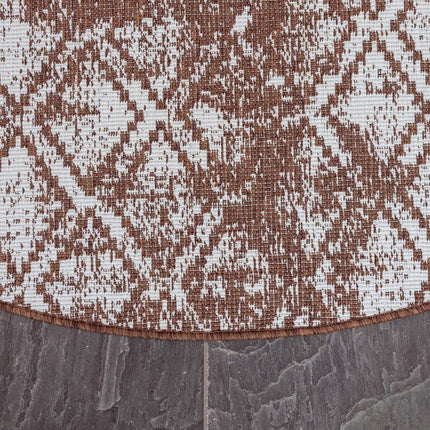 Rond Buitenkleed Frost - Roest - dubbelzijdig - EVA Interior - Vloerkledenloods
