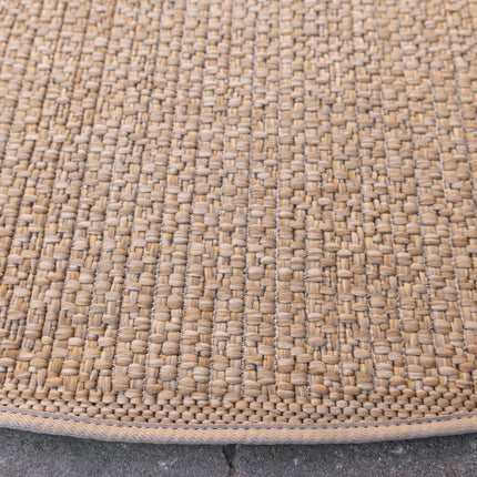 Rond Buitenkleed Jute Excellent Outdoor Bruin - Vloerkledenloods