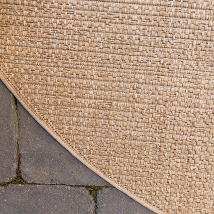 Rond Buitenkleed Jute Excellent Outdoor Bruin - Vloerkledenloods