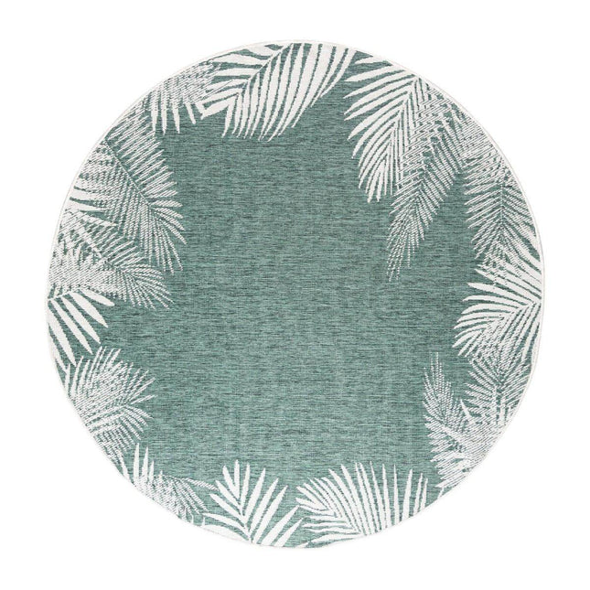 Rond Buitenkleed Leaf - Groen - dubbelzijdig - EVA Interior - Vloerkledenloods